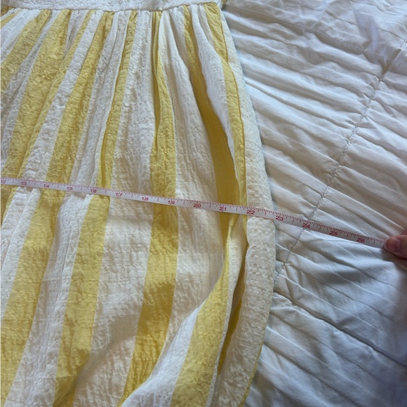 Molby the Label Yellow Cabana Stripe Puff Sleeve Dress - Picture 10 of 11